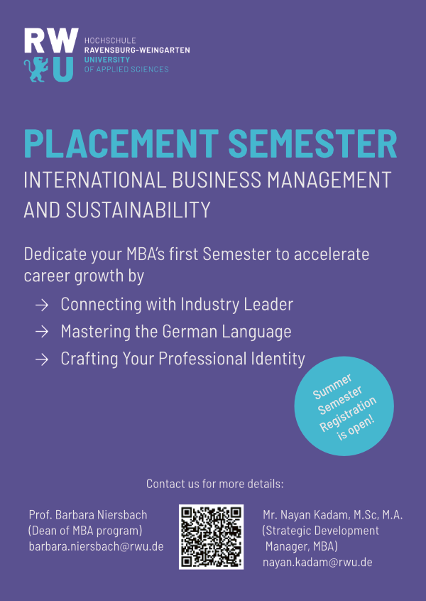 Master International Business Management & Sustainability Study